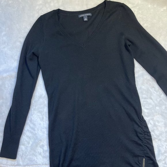 Banana Republic Women's Black Merino Wool Blend Sweater Dress Size Small - Picture 5 of 11